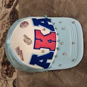 Made Trucker Hat with hat charms be dazzled with hat chain